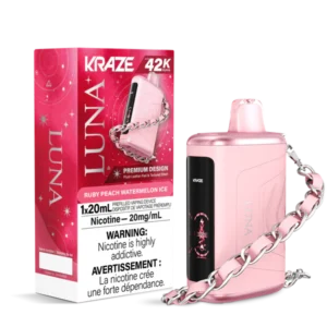 Kraze Luna 42k Ruby Peach Watermelon Ice Dispo