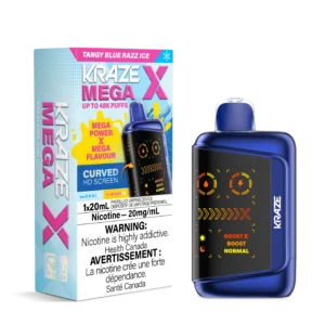 Kraze X Mega 48k Tangy Blue Razz Ice Dispo