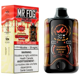 Mr Fog Aura 60k Banana Strawberry Peach Dispo