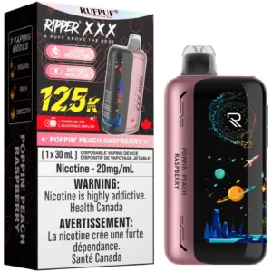 Ripper XXX 125k Poppin Peach Raspberry Dispo