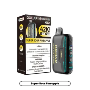 Oxbar Rocky Vapor 42k Super Sour Pineapple Dispo