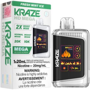Kraze HD Mega 20K Fresh Mint Ice Dispo