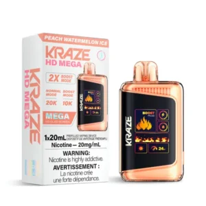 Kraze HD Mega 20k Peach Watermelon Ice Dispo (AB)