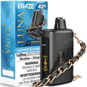 Kraze Luna 42k Sapphire Blue Razz Ice Dispo
