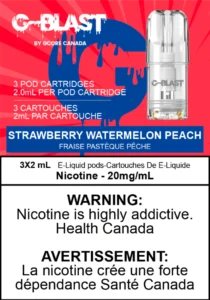 G-Blast 2ml Strawberry Watermelon Peach Pods