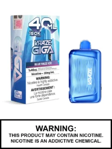Kraze Giga 150k Blue Razz Ice Dispo