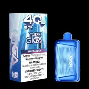 Kraze Giga 150k Blue Razz Ice Dispo.