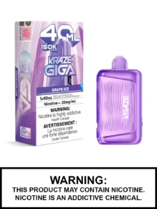 Kraze Giga 150k Grape Ice Dispo