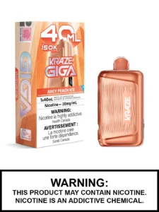 Kraze Giga 150k Juicy Peach Ice Dispo
