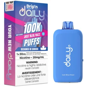 Drip'n Daily 100k Just Blue Razz Dispo