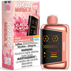 Kraze Mega X 48k Peach Watermelon Ice Dispo